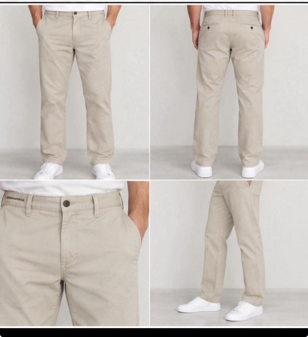 Banana Republic Dawson Mens Chino Pants 32x32 Relaxed Fit Light Khaki